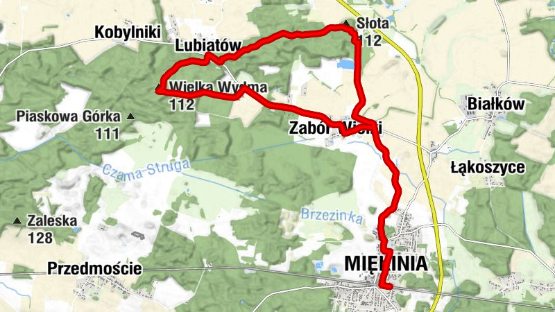 Miękinia - Słota - Wielka Sosna - Wielka Wydma