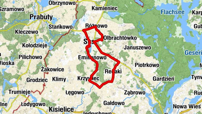 Susz - Emilianowo - Czerwona Woda