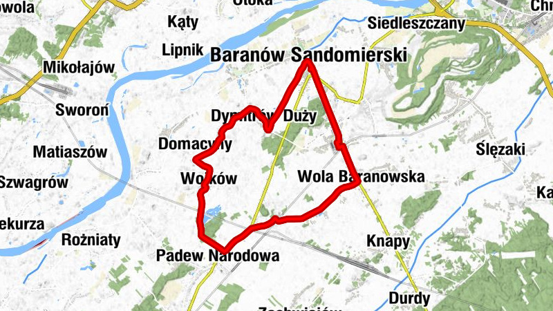 Nad Wisłoką - Kościół pw. Ścięcia Świętego Jana Chrzciciela - Kościół pw. Przemienienia Pańskiego - Szubienica