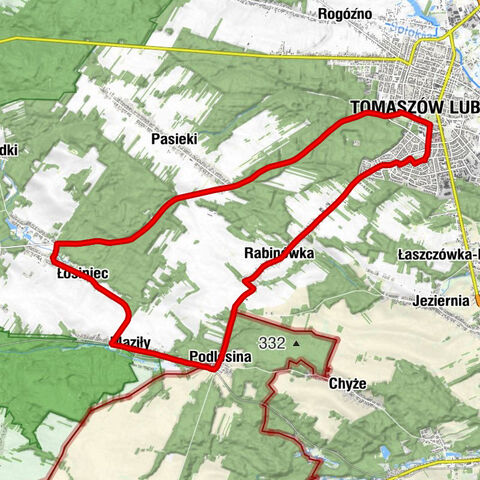 Tomaszów Lubelski - Rabinówka - Podlesina - Kościół pw. Świętych Apostołów Piotra i Pawła w Podlesinie