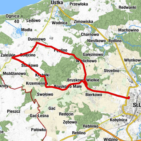 Słupsk - Kaczy Dołek - Bruskowo Wielkie - Wierzbięcin