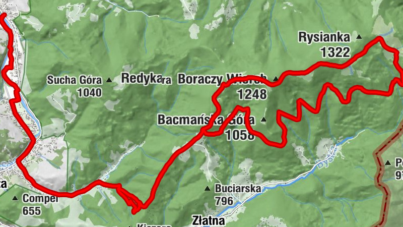 Kule - Boraczy Wierch - Redykalny Wierch - Gospoda u Wandzi i Jędusia