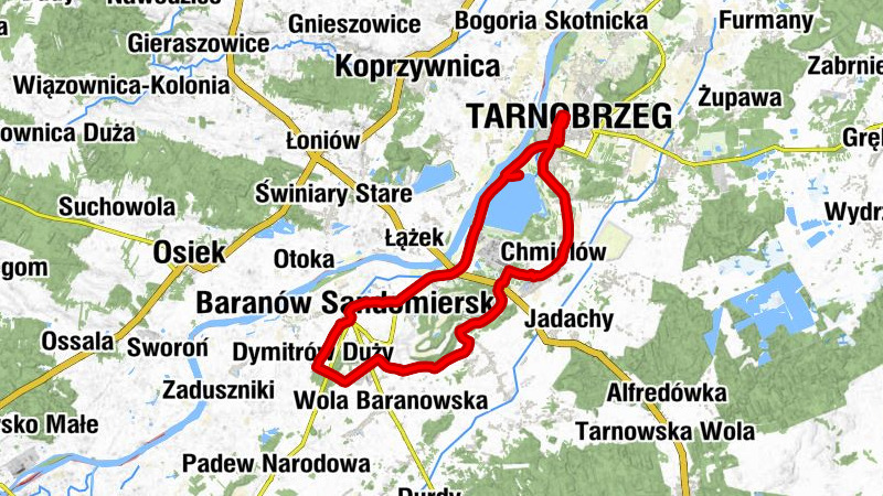 Koło Bóżnicy - Kościół pw. Świętej Marii Magdaleny - Kaplica cmentarna - Baranów Sandomierski