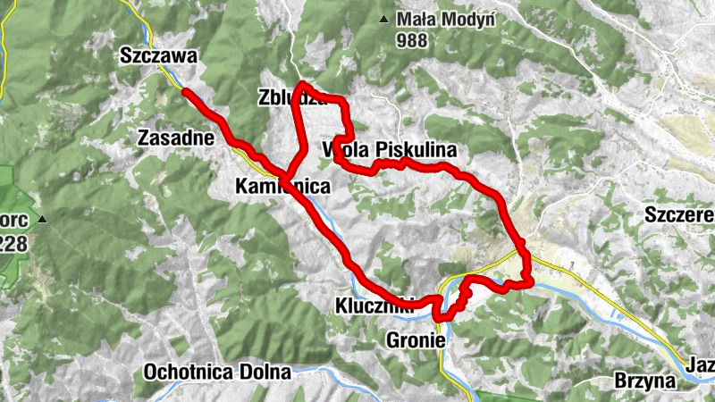 Kaplica cmentarna - Pod Turnię - Kościół pw. św. Jana Chrzciciela w Łącku - Kościół św. Stanisława Biskupa i Męczennika w Zabrzeży