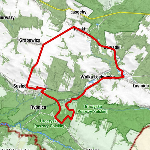 Susiec - Kwarc - Jodłowa Góra - Koszele