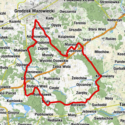 Pieńki Słubickie - Słubica B - Słubica A - Grodzisk Mazowiecki