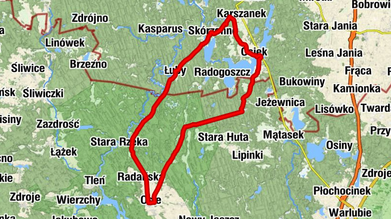 Osiek - Kościół pw. Podwyższenia Krzyża Świętego - Kościół pw. Świętego Rocha - Bar Wczasowy