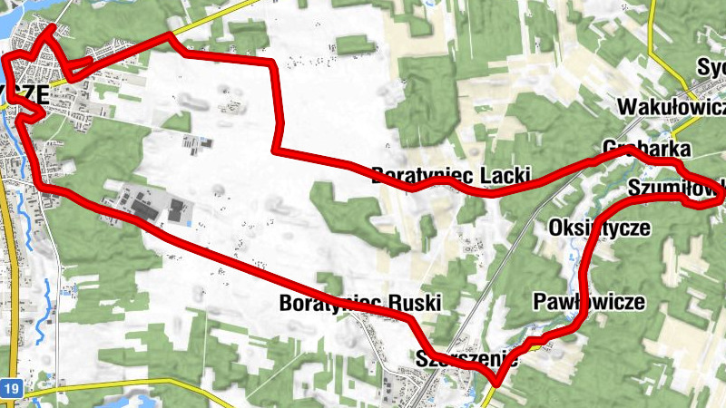 Siemiatycze - Leśny Zakątek - Kolonia Baciki - Boratyniec Lacki