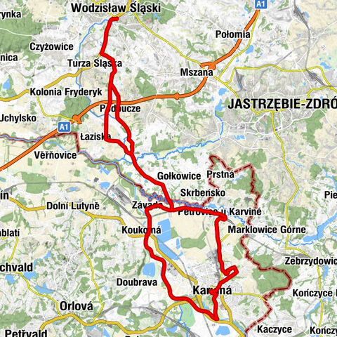 Wodzisław Śląski - Kościół pw. Świętej Anny - Kaple sv. Jana Nepomuckého - Kostel sv. Marka