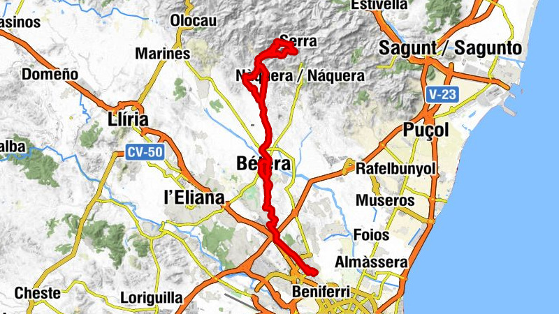 Burjassot-Godella - Collado Blanc - Coll de l'Espartal - València