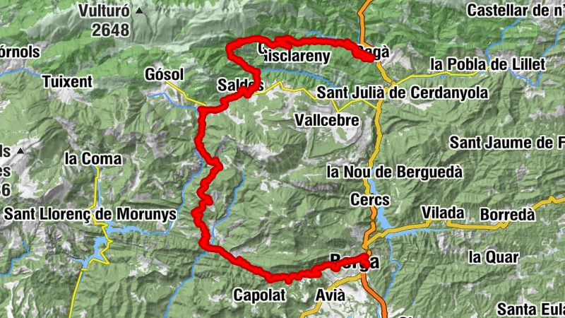 Camp de Sallent - Turó de la Coromina - Tossal de les Forques - Berga