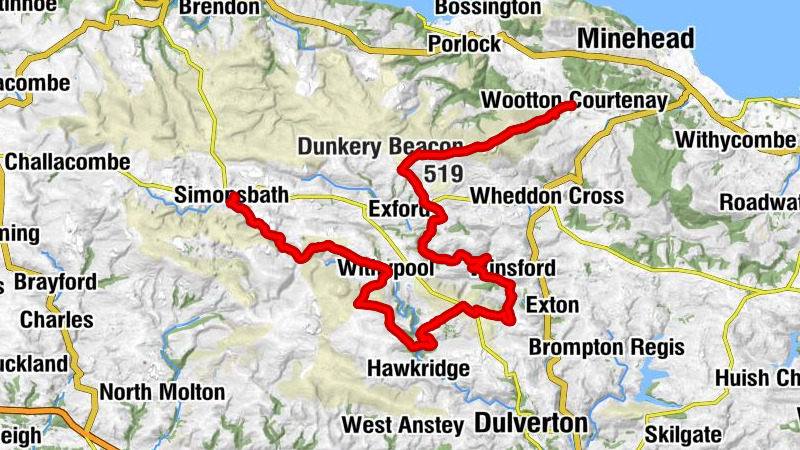 Simonsbath - Flexbarrow - Dunkery Beacon - Wootton Courtenay