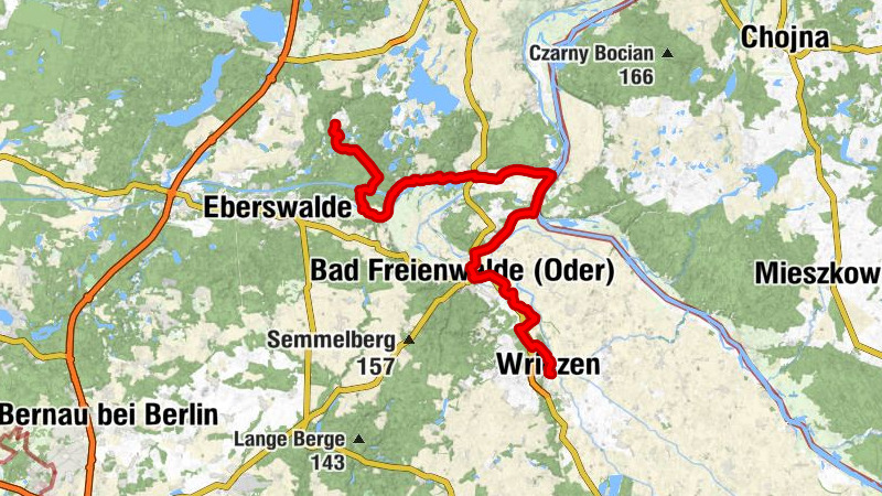 Chorin - Dorfkirche Chorin - Albrechtsberg - Wriezen