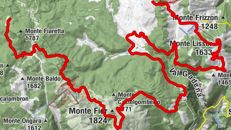 Fontana degli Alpini - Monte Spil - Monte Lisser - Malga II° Lotto Valmaron - Malga Val Bella