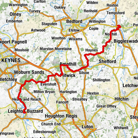 Leighton Buzzard - Leighton Buzzard Golf Club - Methodist Chapel - Sandy Baptist Church