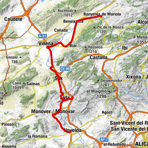 Banyeres de Mariola - Iglesia de Santa Maria - Iglesia de Santa Eulalia - Novelda