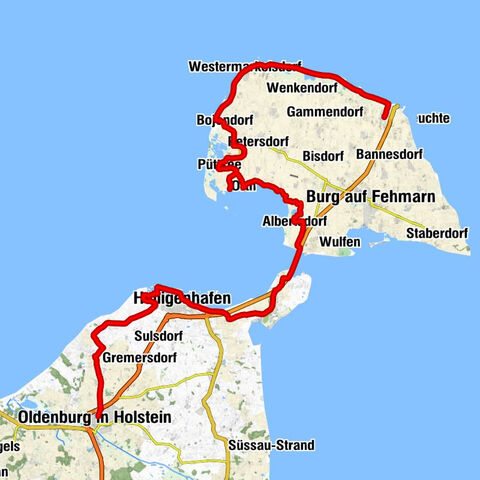Puttgarden - Juliska - Schuppenberg - Oldenburg in Holstein
