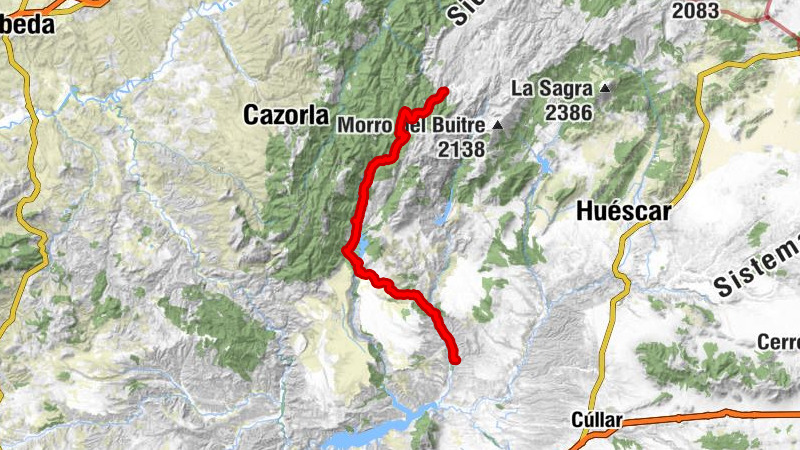 Mesón La Alhacena - Collado de la Fuente Bermejo - Cortes de Baza - Refugio de Rambla Seca