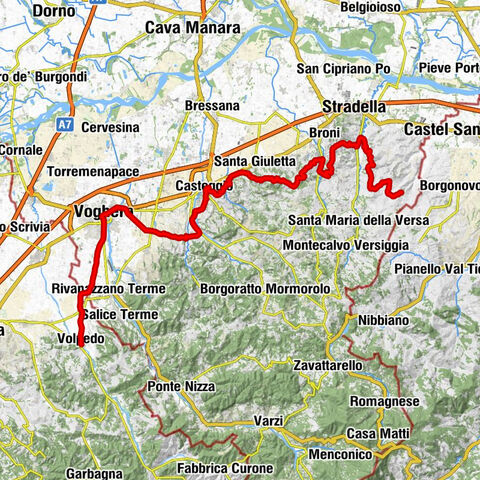 Rovescala - Monte Campone - Colle Pistornile - Monleale