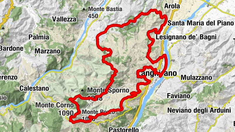 Langhirano - Monte Corno - Monte Pozzo - La Pluga
