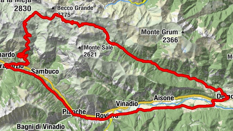 Demonte - Col Bandia - Rifugio Carbonetto - Chiesetta di San Giacomo Apostolo