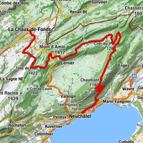 Neuchâtel - Chaumont - La Chaux-de-Fonds