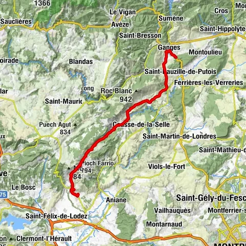 MEDIEVAL ROUTE BETWEEN SÉRANNE AND SAINT-GUILHEM MOUNTAINS