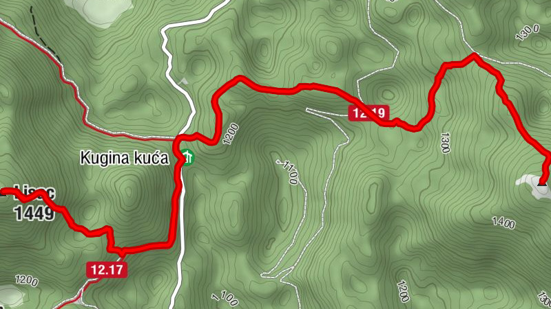 Kugina kuća - Laktin vrh - Lisac - Cesarica