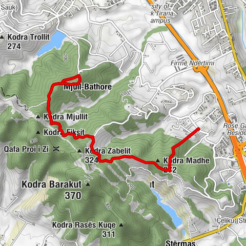 Farkë - Kodra Madhe - Tiranë - Mjull-Bathore