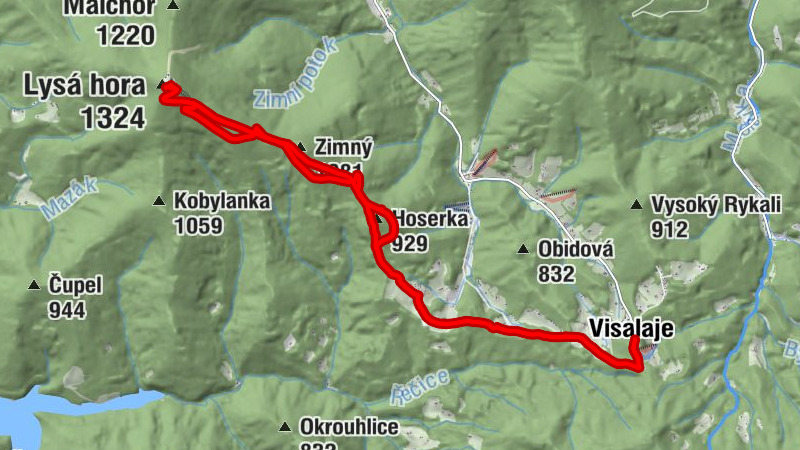 Visalaje - Hoserka - Zimný - Lysá hora