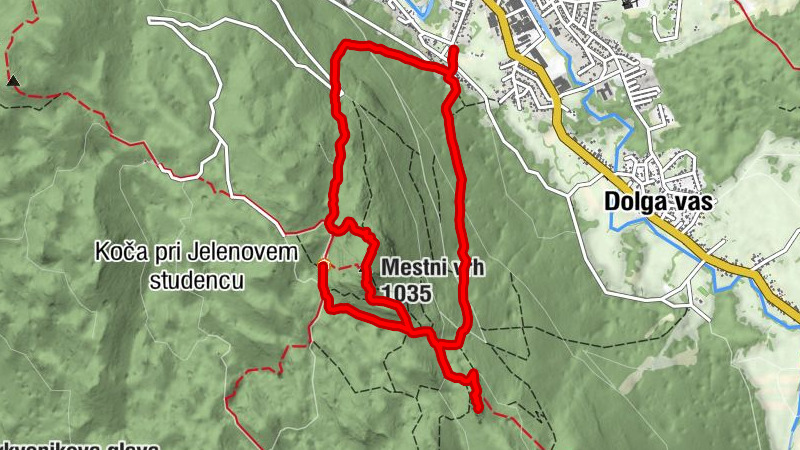 Kočevje - Mestni vrh - Fridrihštajn - Koča pri Jelenovem studencu