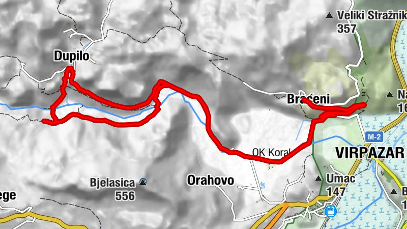 Braćeni - Virpazar - Dupilo