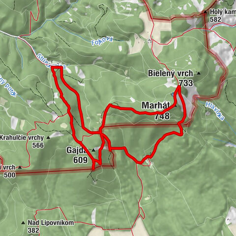 Hubina - Gajda - Visiace skaly - Marhát