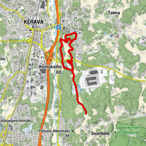 Ahjo - Sorsakorpi - Keinukallio - Kerava