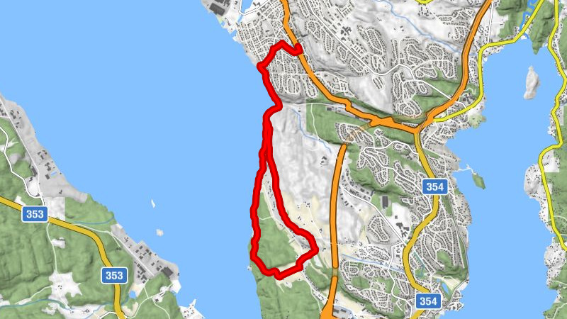 Porsgrunn - Bøkkerkåsa - Stranda - Grava