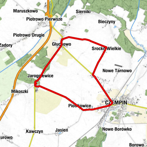 Czempiń - Piotrkowice - Bistro Na Zakręcie - Kościół pw. św. Katarzyny Aleksandryjskiej