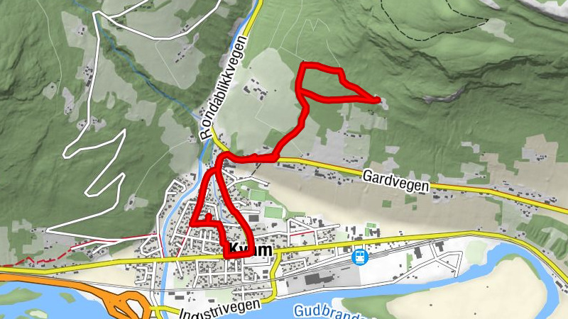 Nord-Fron - Lyshaugen - Perberget - Kvam
