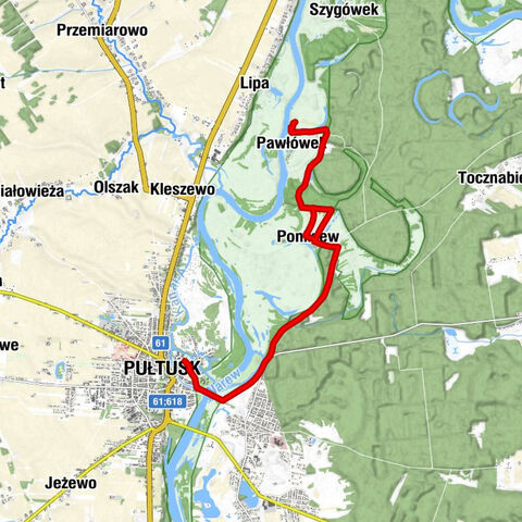 Wyspa - Ponikiew - Pawłówek - Pułtusk