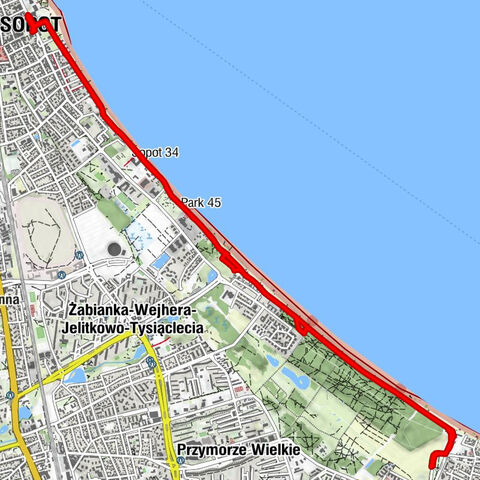 Plac Zabaw Generał Zaruski - Kościół pw. Świętego Andrzeja Boboli - Kaplica pw. Wniebowzięcia Najświętszej Maryi Panny - Kościół Zbawiciela