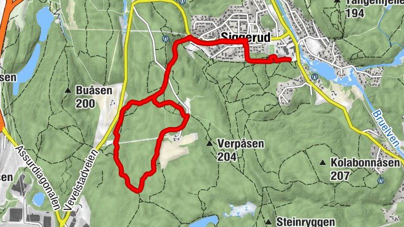 Nordre Follo - Hyttenga - Siggerud