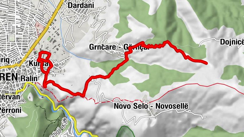 Kurilat - Grnčare - Gërnçar - Bazhderhane - Prizren