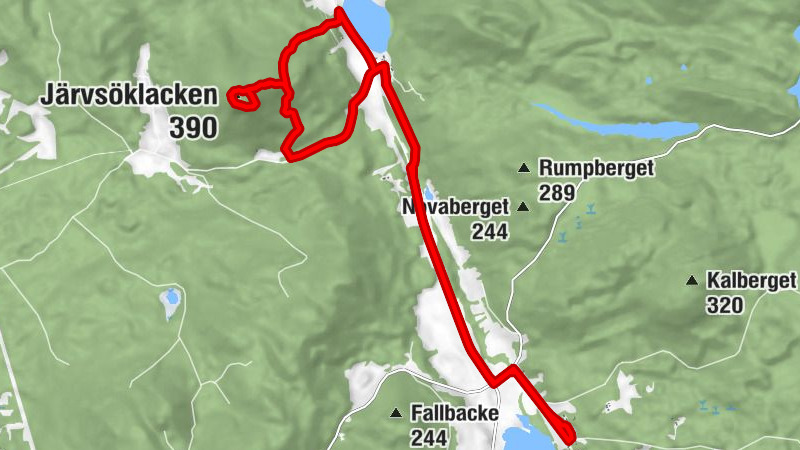 Ljusdals kommun - Vålsjö - Järvsöklacken - Järvsö Raststuga