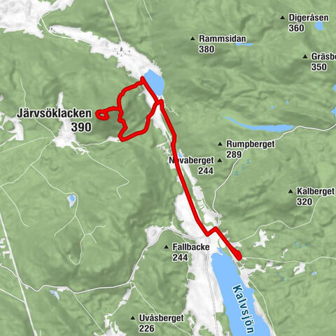 Ljusdals kommun - Vålsjö - Järvsöklacken - Järvsö Raststuga