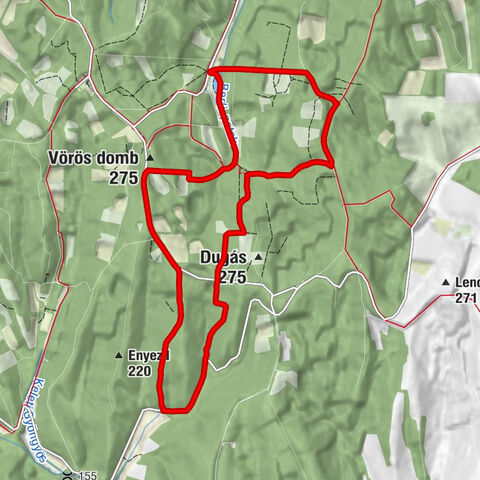 Bőszénfa - Dugás-kút - Vörös domb - Vaddisznóskert