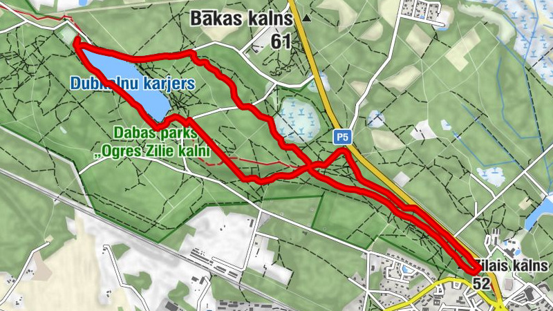 Tīnūžu pagasts - Ogre - Zilais kalns