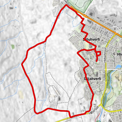 Akureyri - Lónsbakki - Lögmannshlíðarkirkja - Síðuhverfi