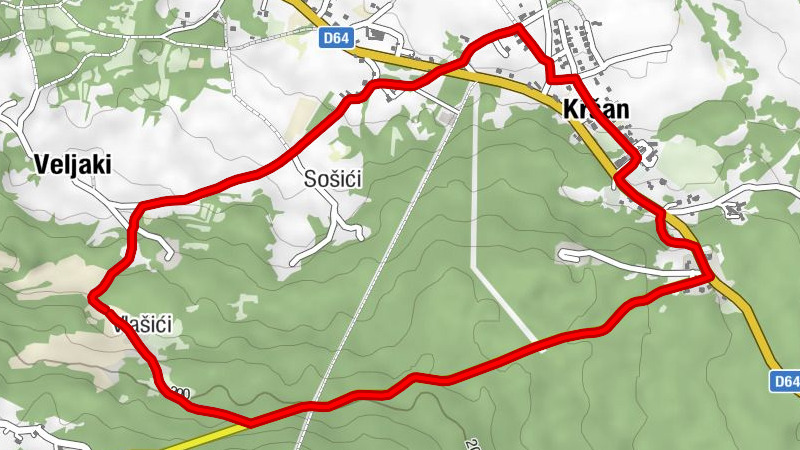 Vlašići - Kršan - Veljaki