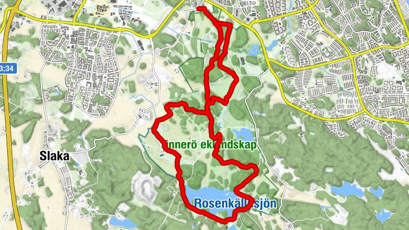 Linköping - Ekbacken - Rosenkälla - Brotorp