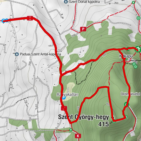 Raposka - Szent György-hegy - Kaán Károly Kulcsosház - Kisapáti