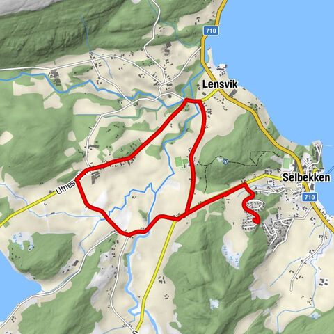 Vollahaugen boligfelt - Åsmulen - Sterten - Lensvik